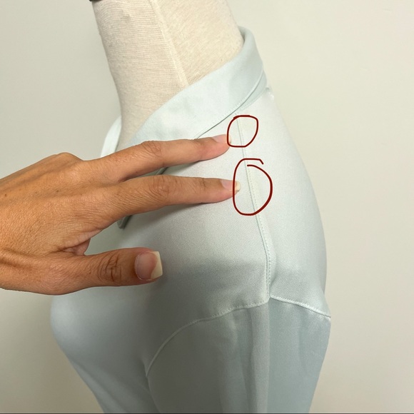 Nike Golf Mint Green Long Sleeve Collared V Neck Dri Fit Shirt Large Stretch - Picture 8 of 8